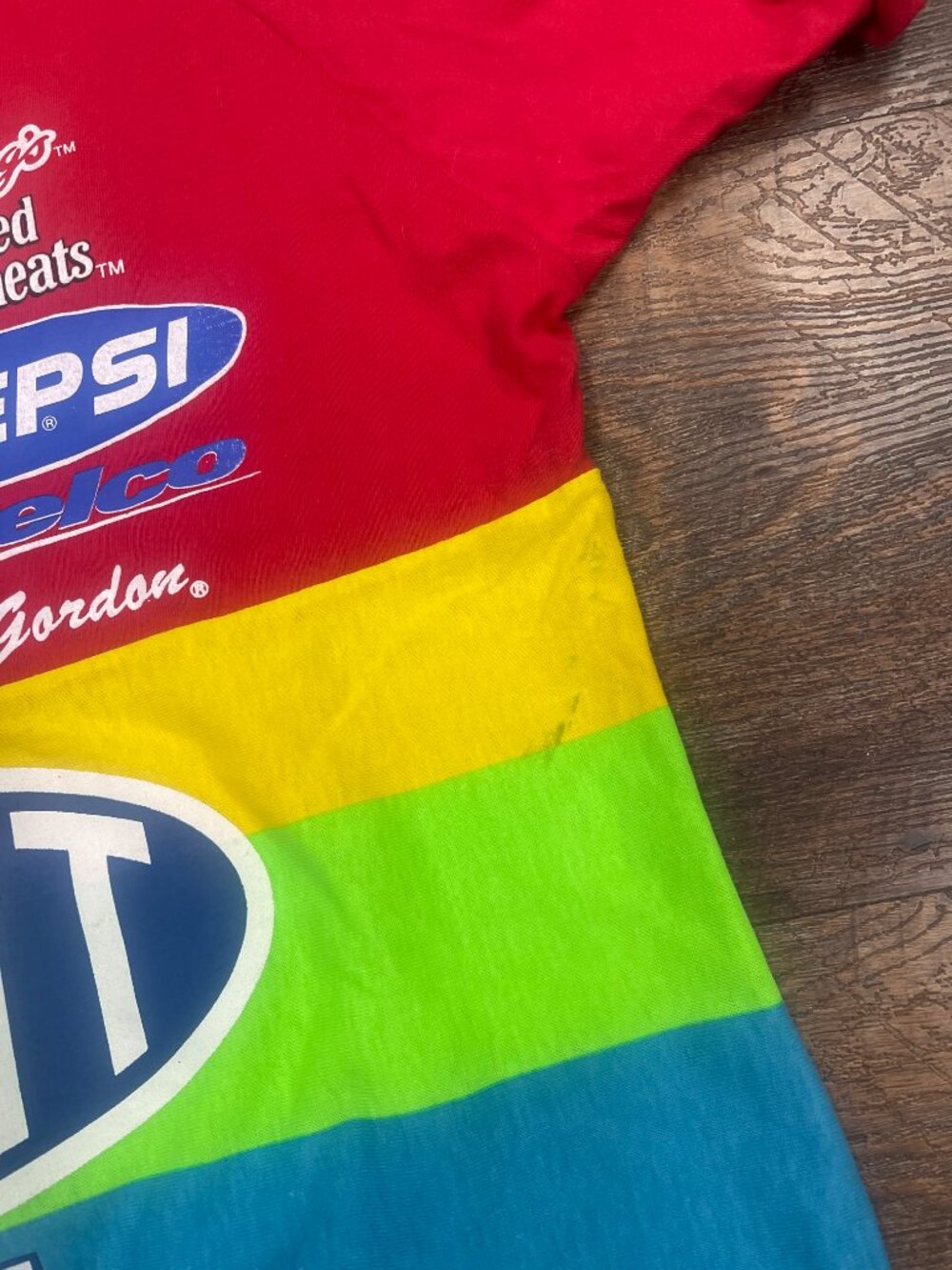 Vintage Jeff Gordon Signed DuPont Rainbow NASCAR Chase Racewear Shirt XL - Picture 5 of 10